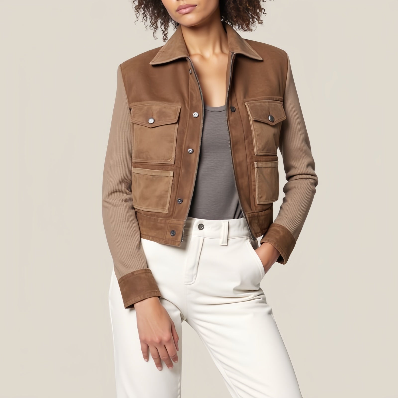 Casual Suede Jacket – Sophistication and Comfort