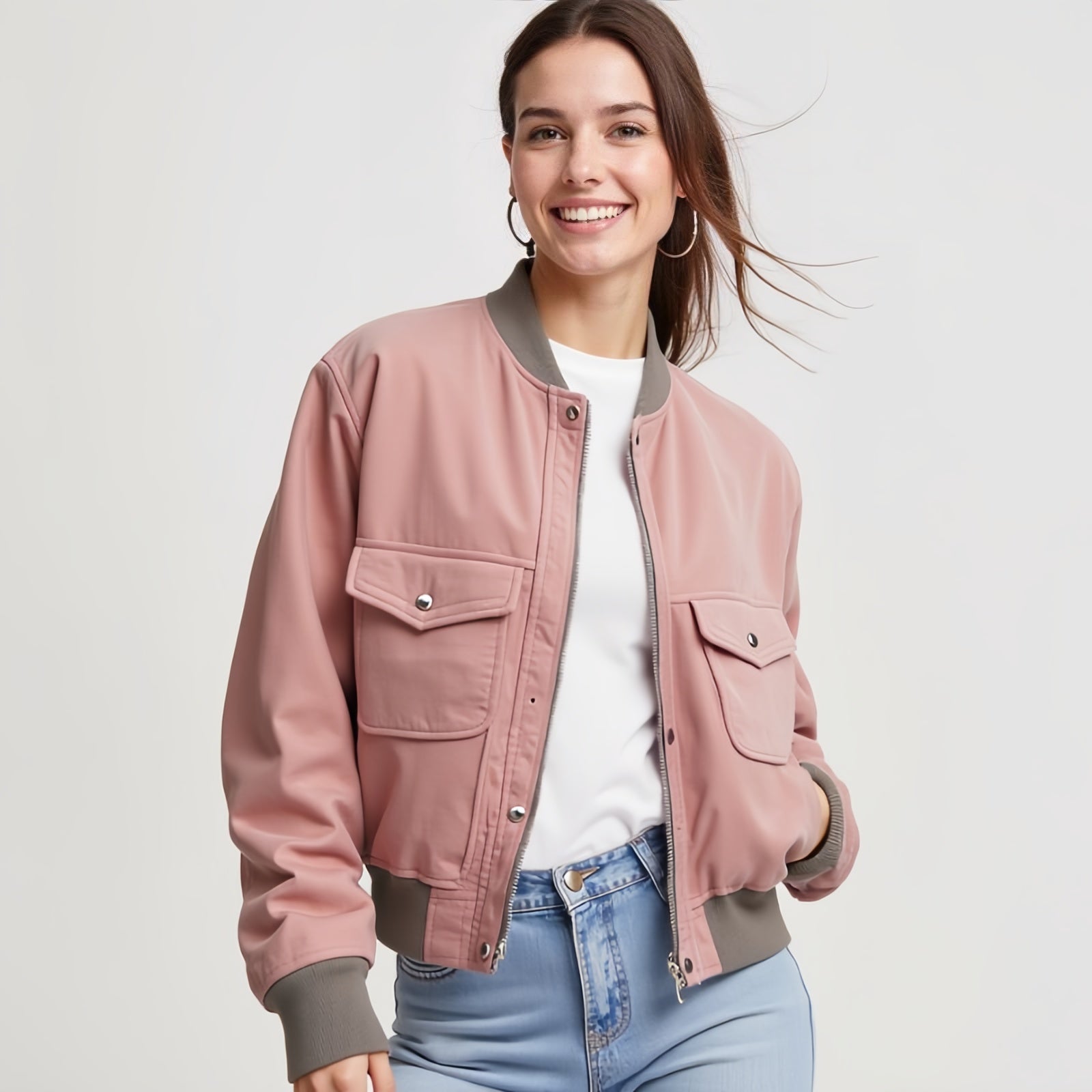 Stile Iconico, Comfort Versatile: La Bomber Rosa Rivisitata