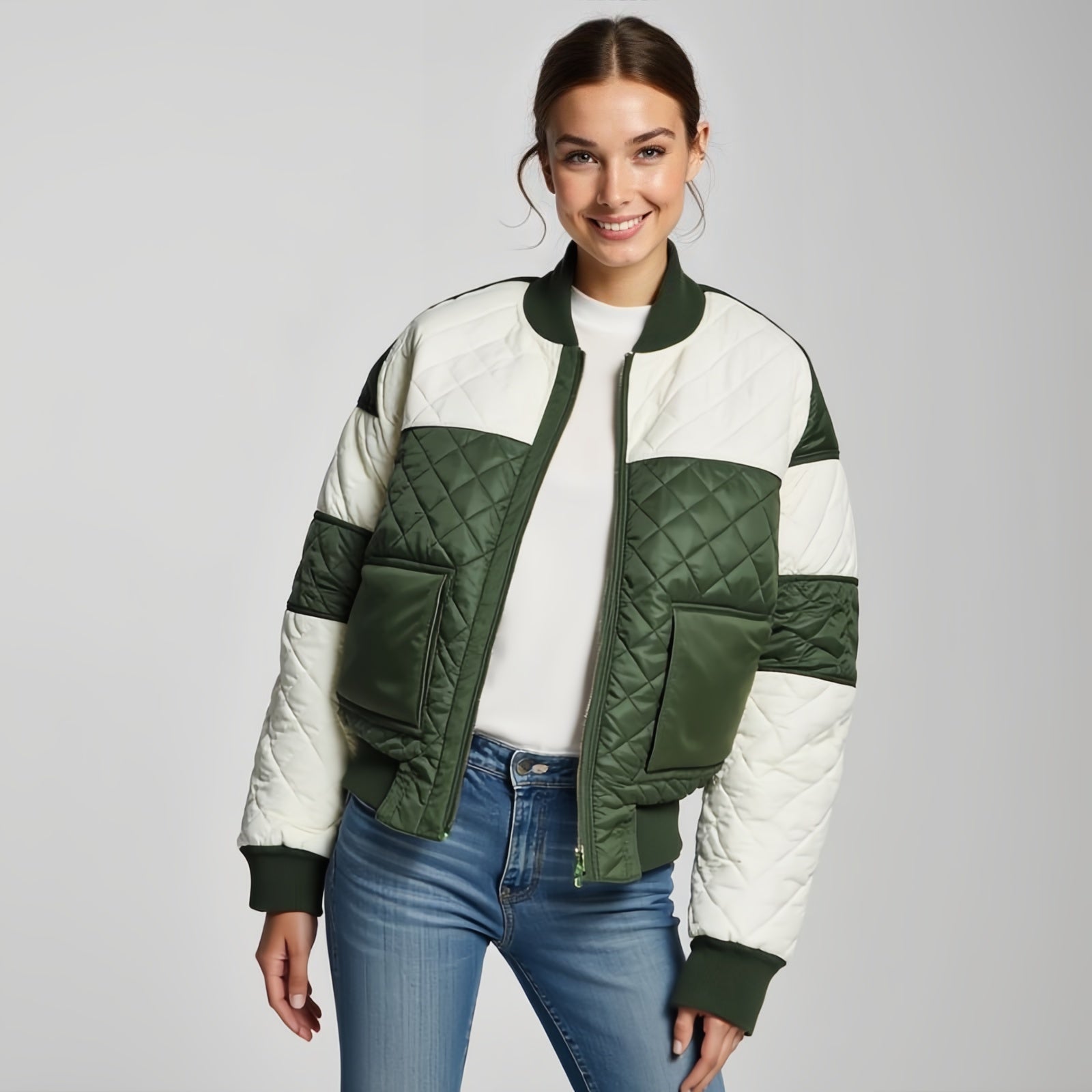 Stile Dinamico e Comfort Avvolgente: La Giacca "Urban Quilted Bomber"