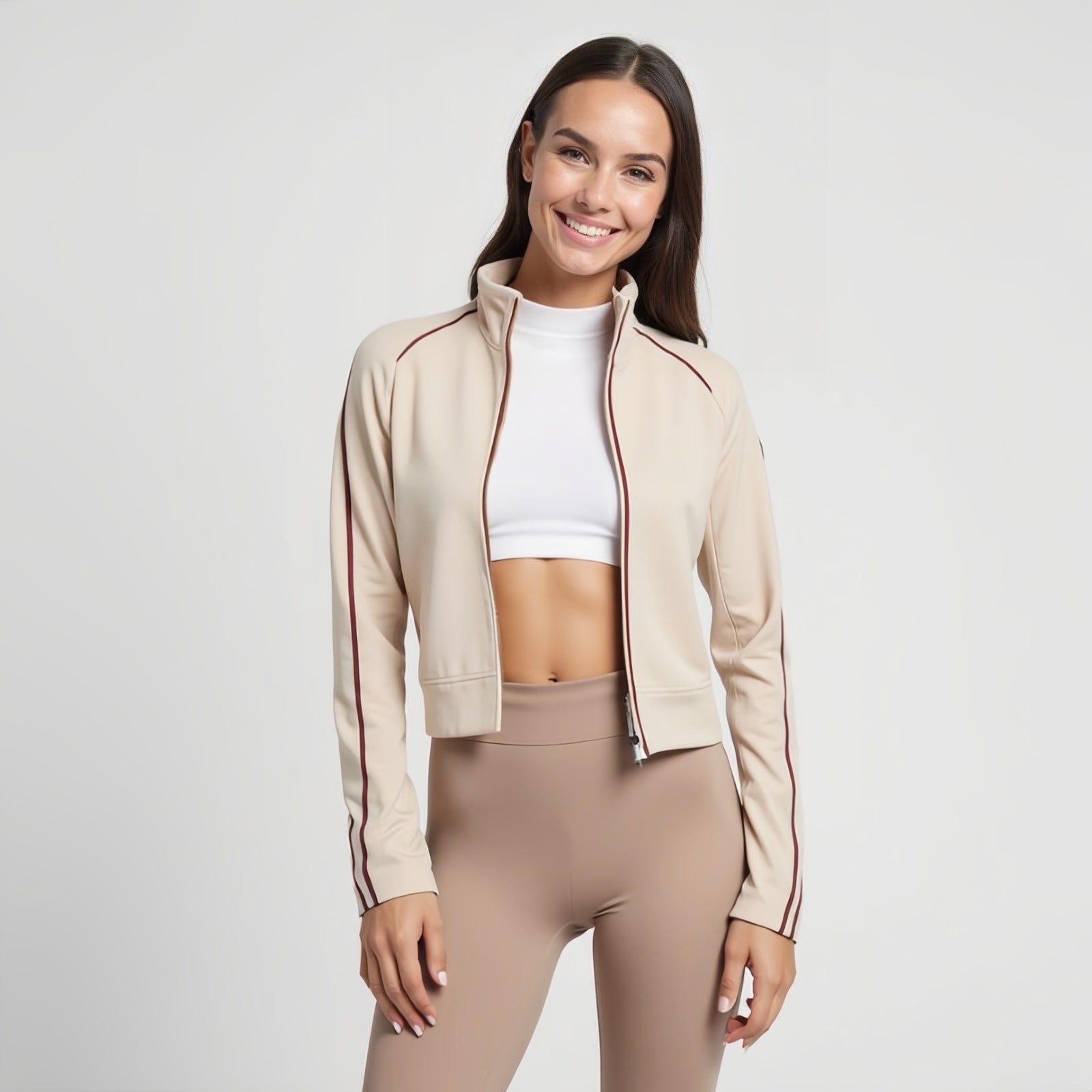 Athletic Elegance in Motion: The "Track Chic" Jacket