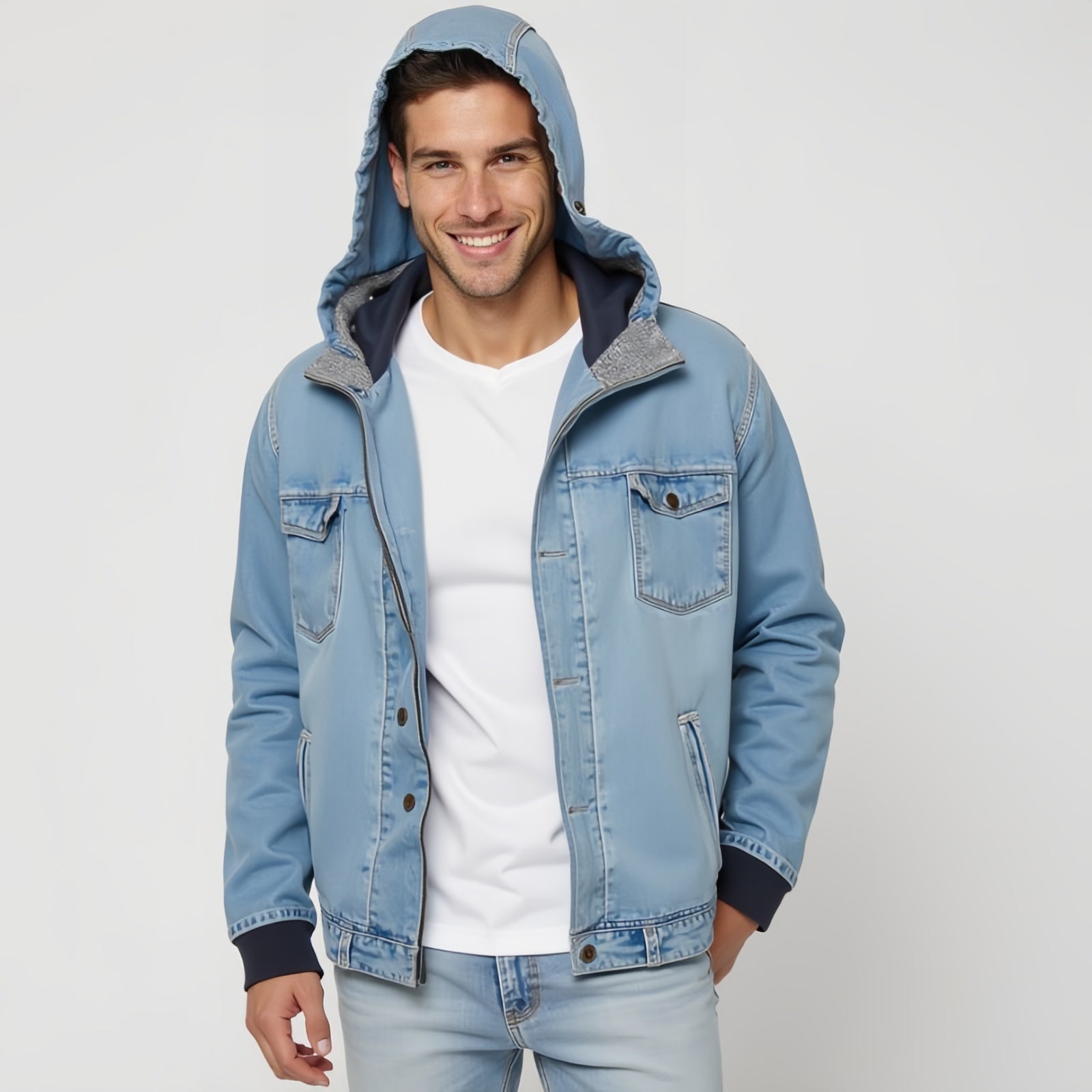 Stile Senza Tempo: La Giacca "Urban Denim Hood"