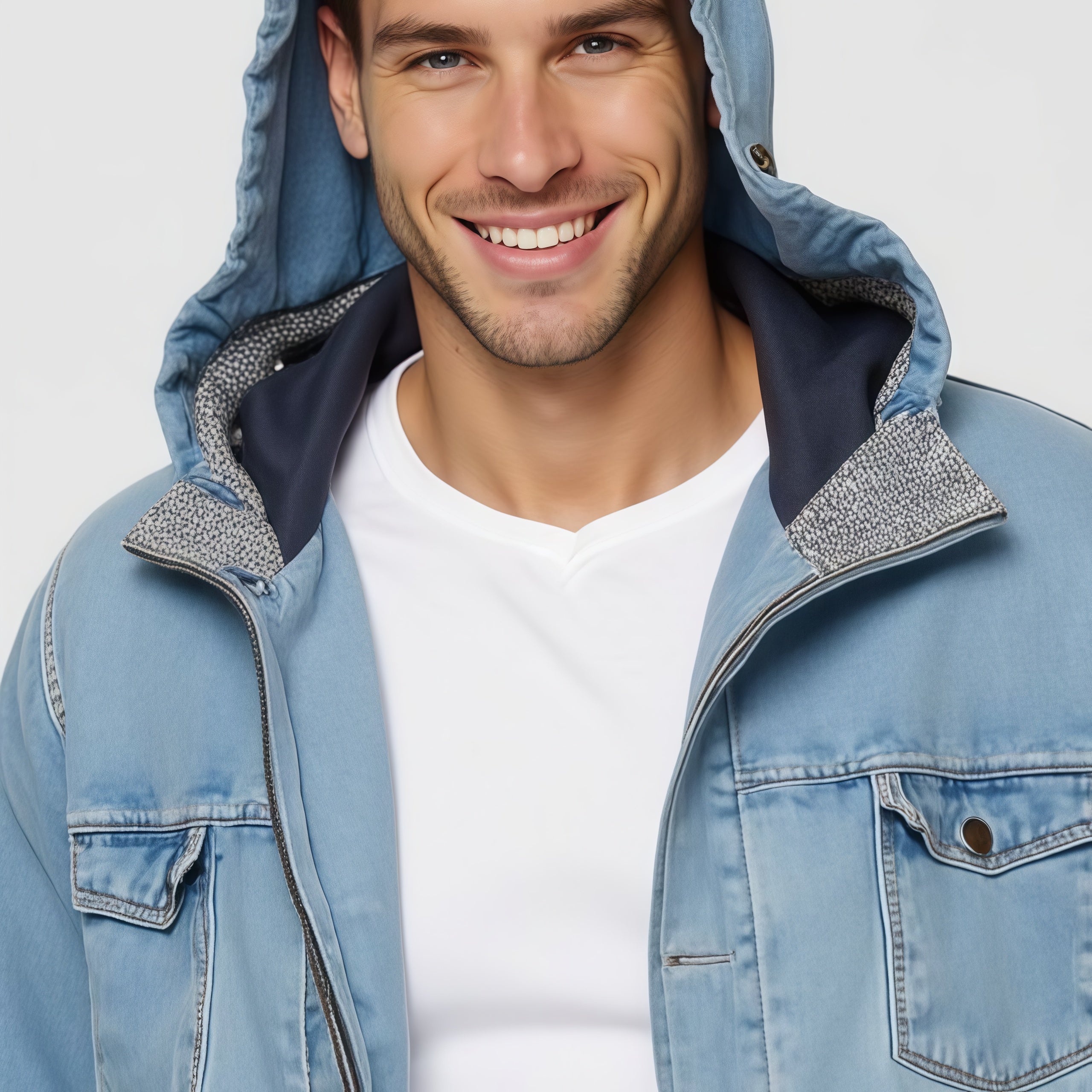 Stile Senza Tempo: La Giacca "Urban Denim Hood"