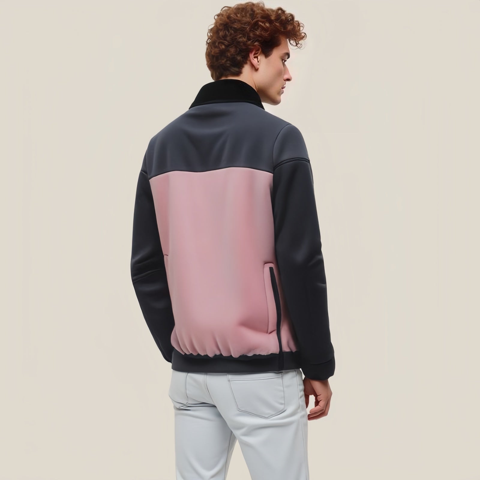 Color Block Bomber Jacket - Modern Style and Lightweight Comfort