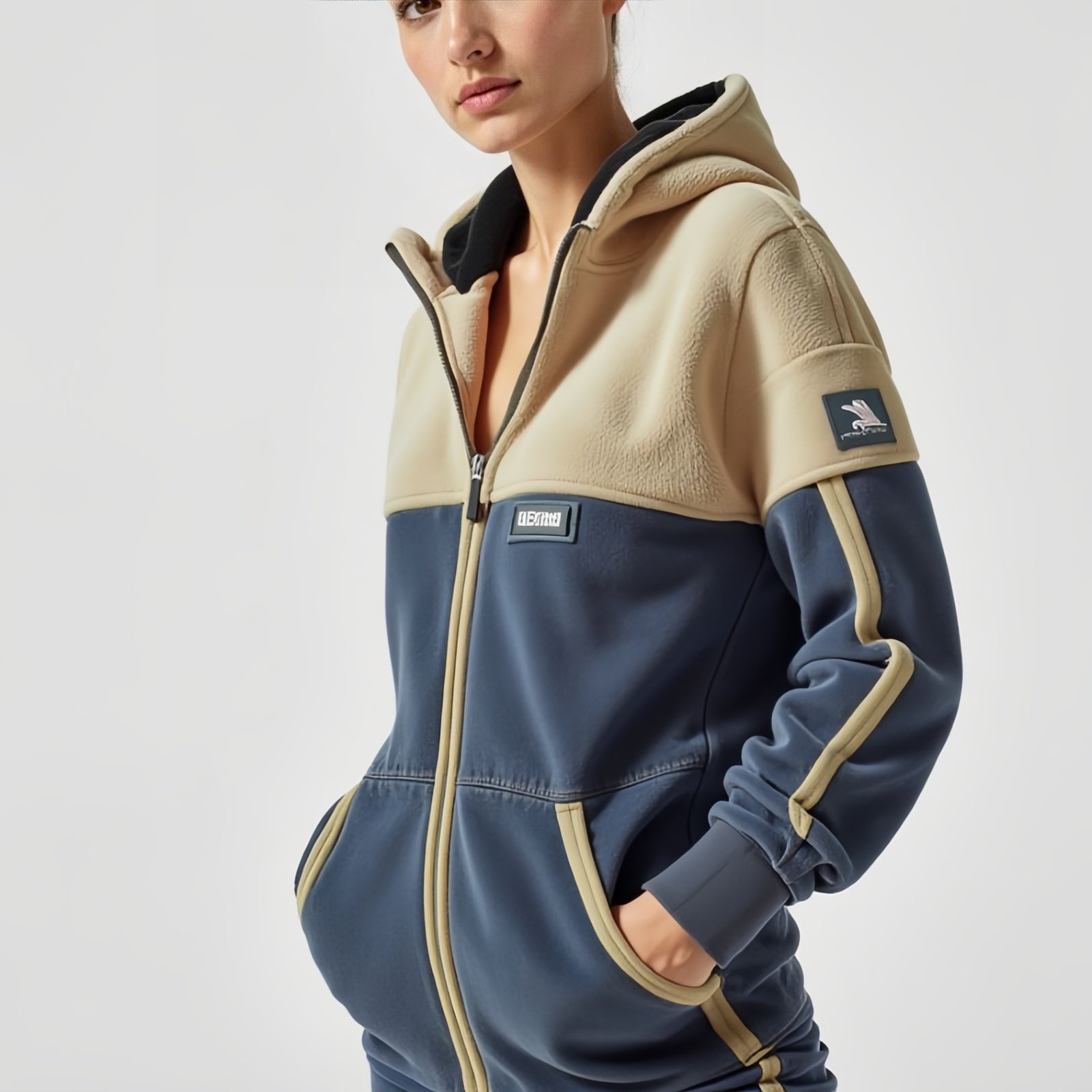 Done Dusk – Two-Tone Technical Set with Embroidered Patches and a Sporty Urban Look