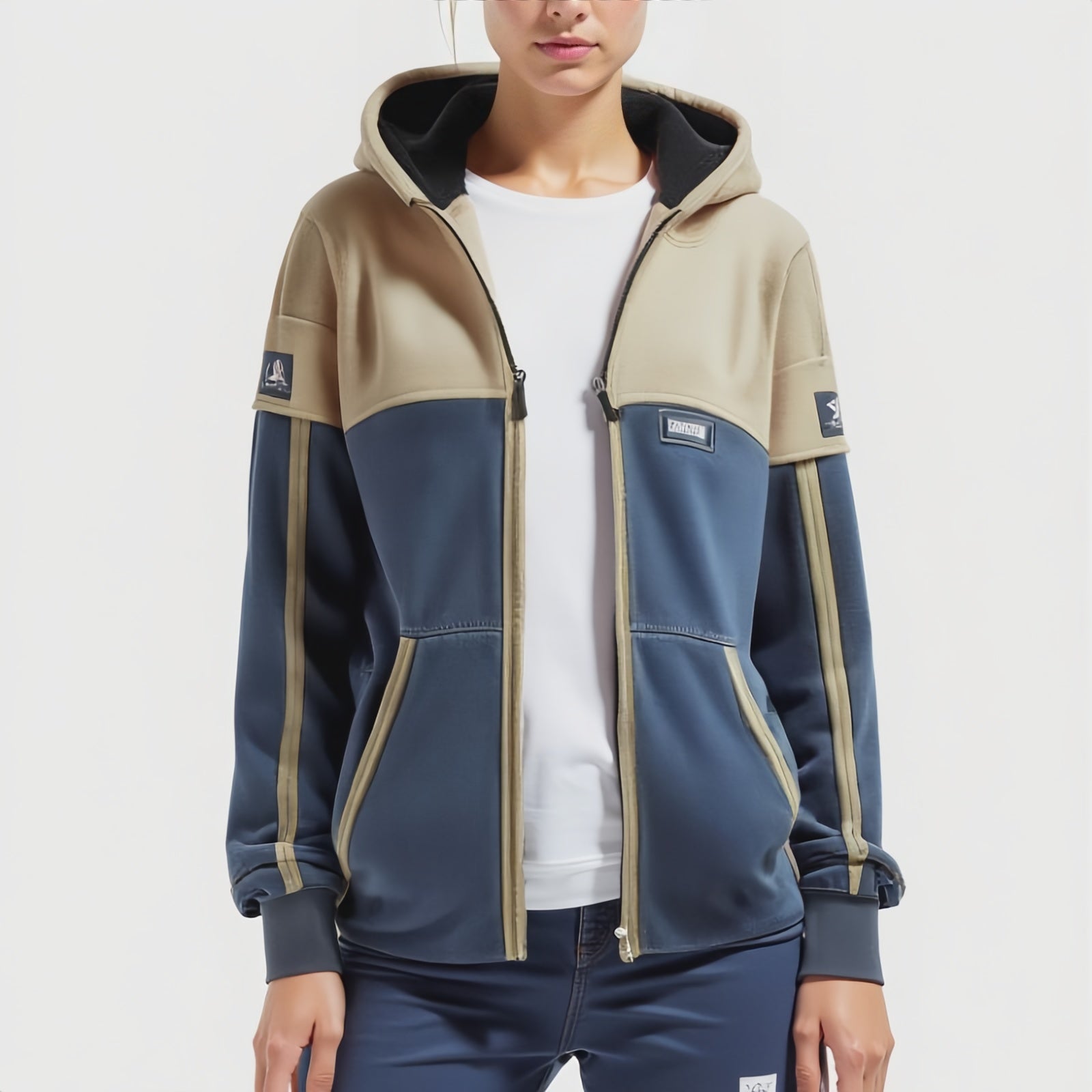 Done Dusk – Two-Tone Technical Set with Embroidered Patches and a Sporty Urban Look