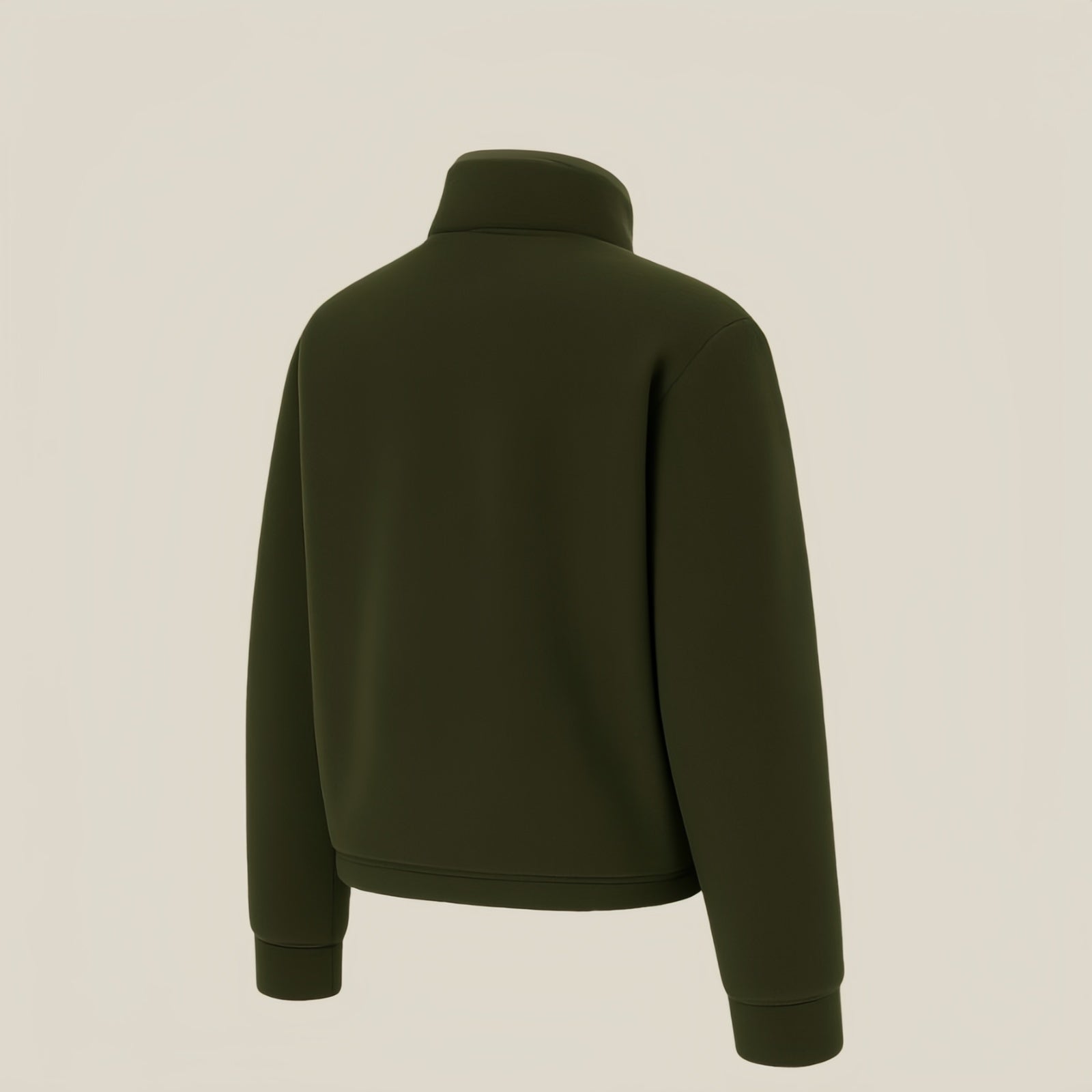 Rhe Alpine Zip – Giacca in Pile Verde Foresta con Tasche e Dettagli Tecnici