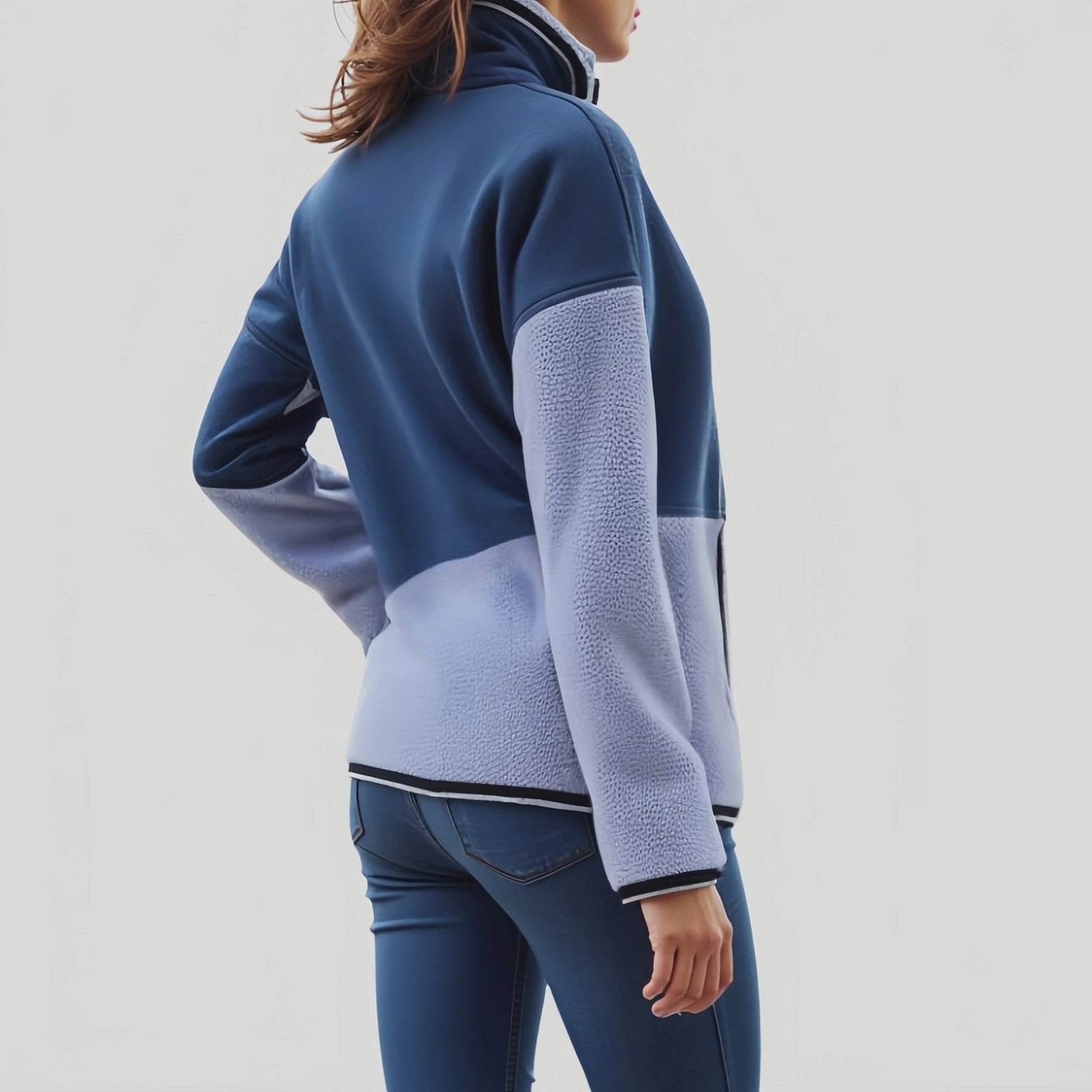 Blue Ridge Fleece – Two-Tone Zip-Up Fleece Jacket with Front Pockets