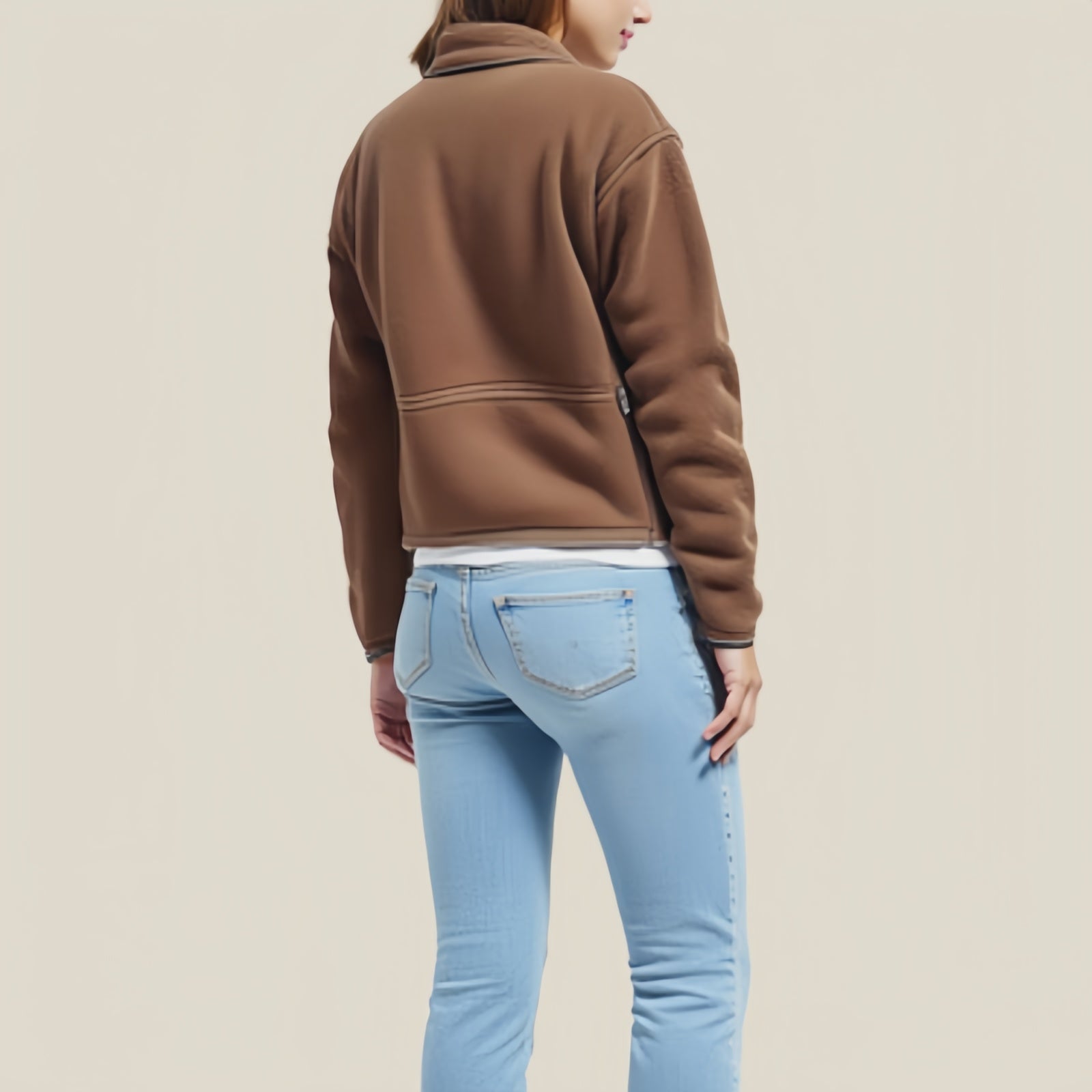 Minimal warmth – mocha fleece jacket