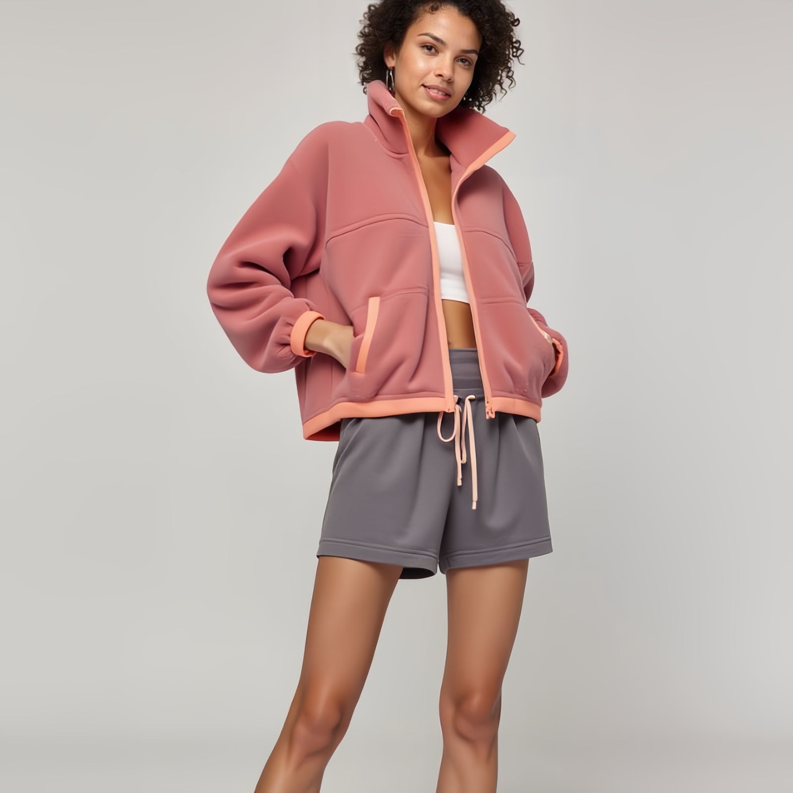 Dynamism and Softness: The "Blush Active" Jacket