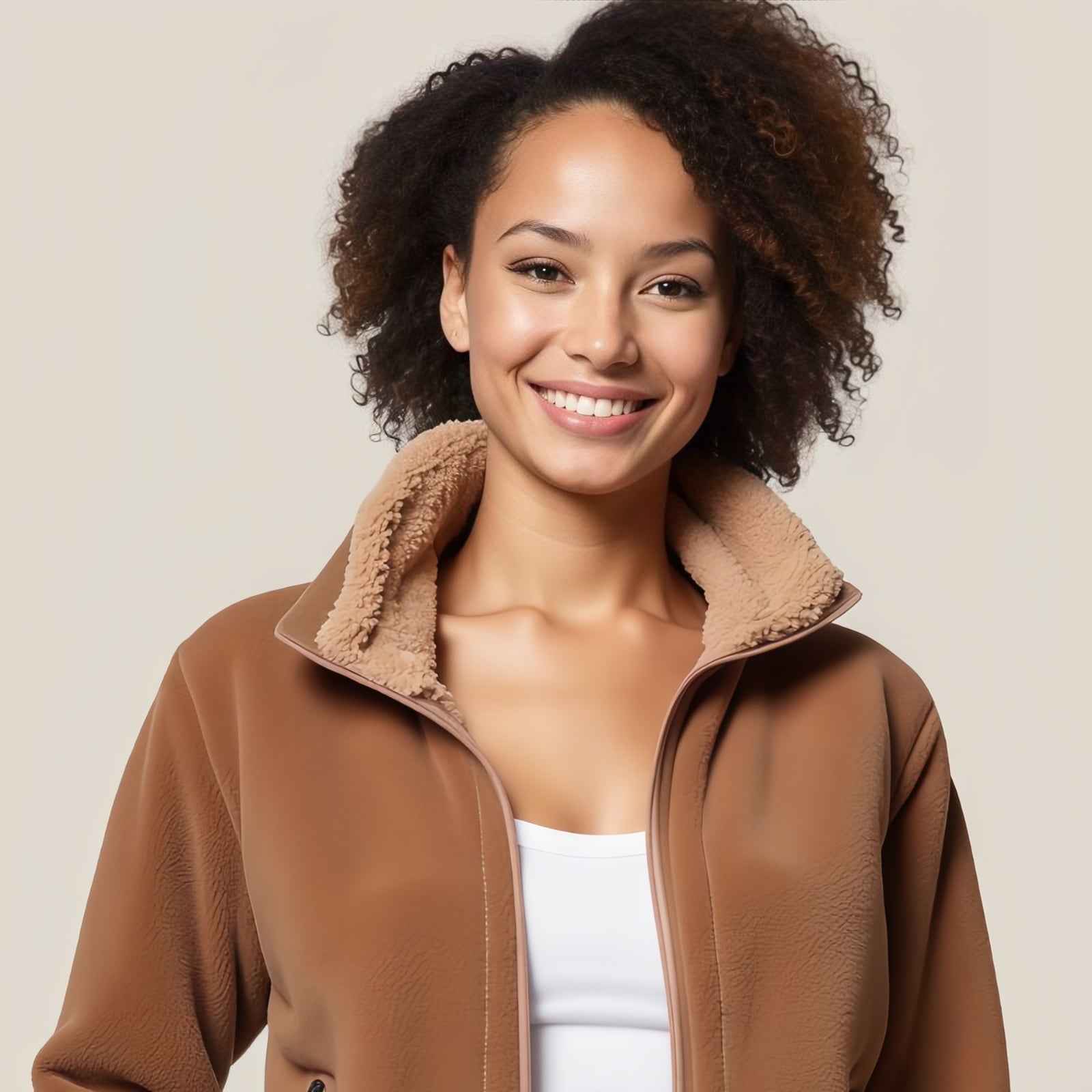 A Hug of Warmth and Style: The "Cozy Comfort" Teddy Fleece Jacket