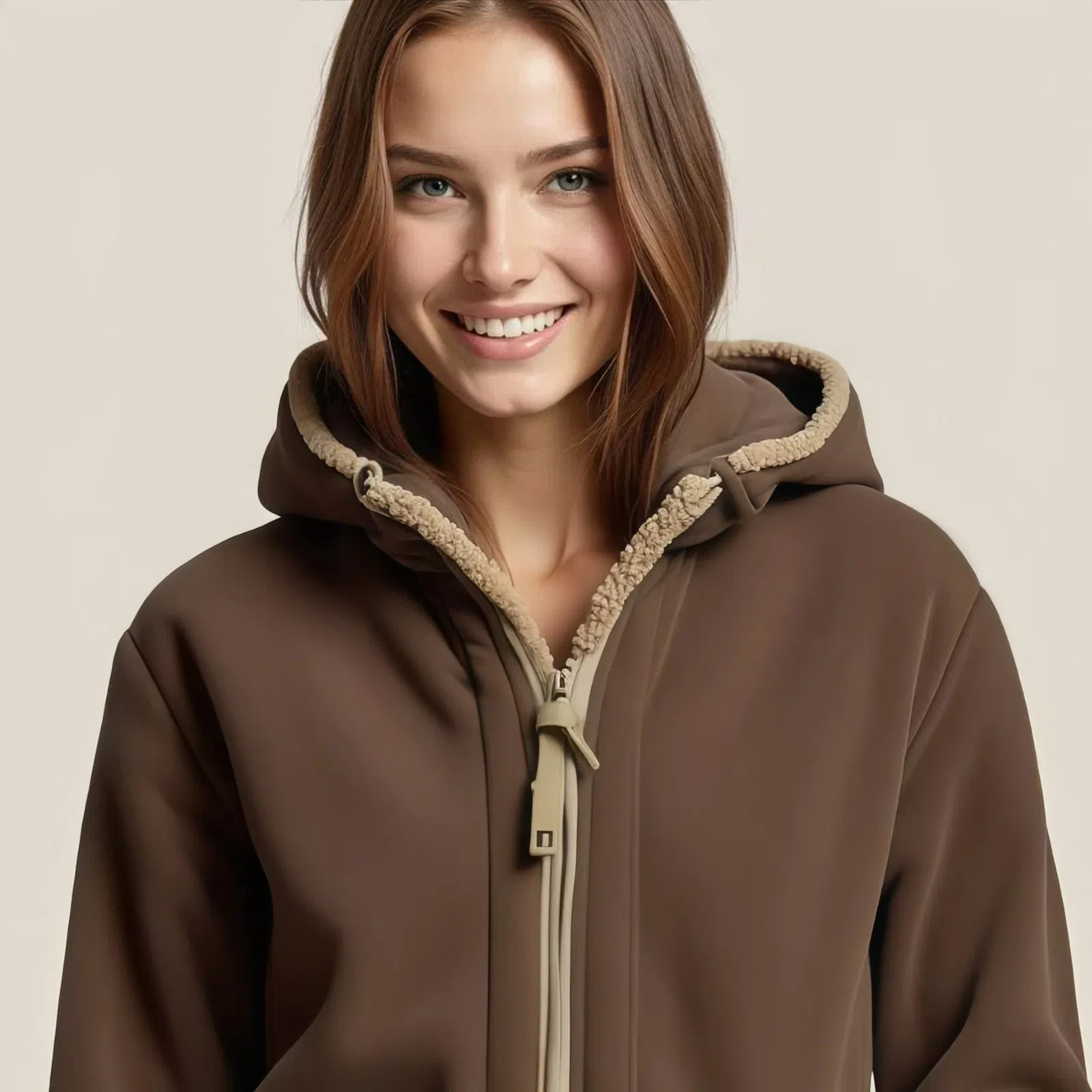"Wilderness Comfort Fleece" Jacket: Natural Warmth and Rustic Style