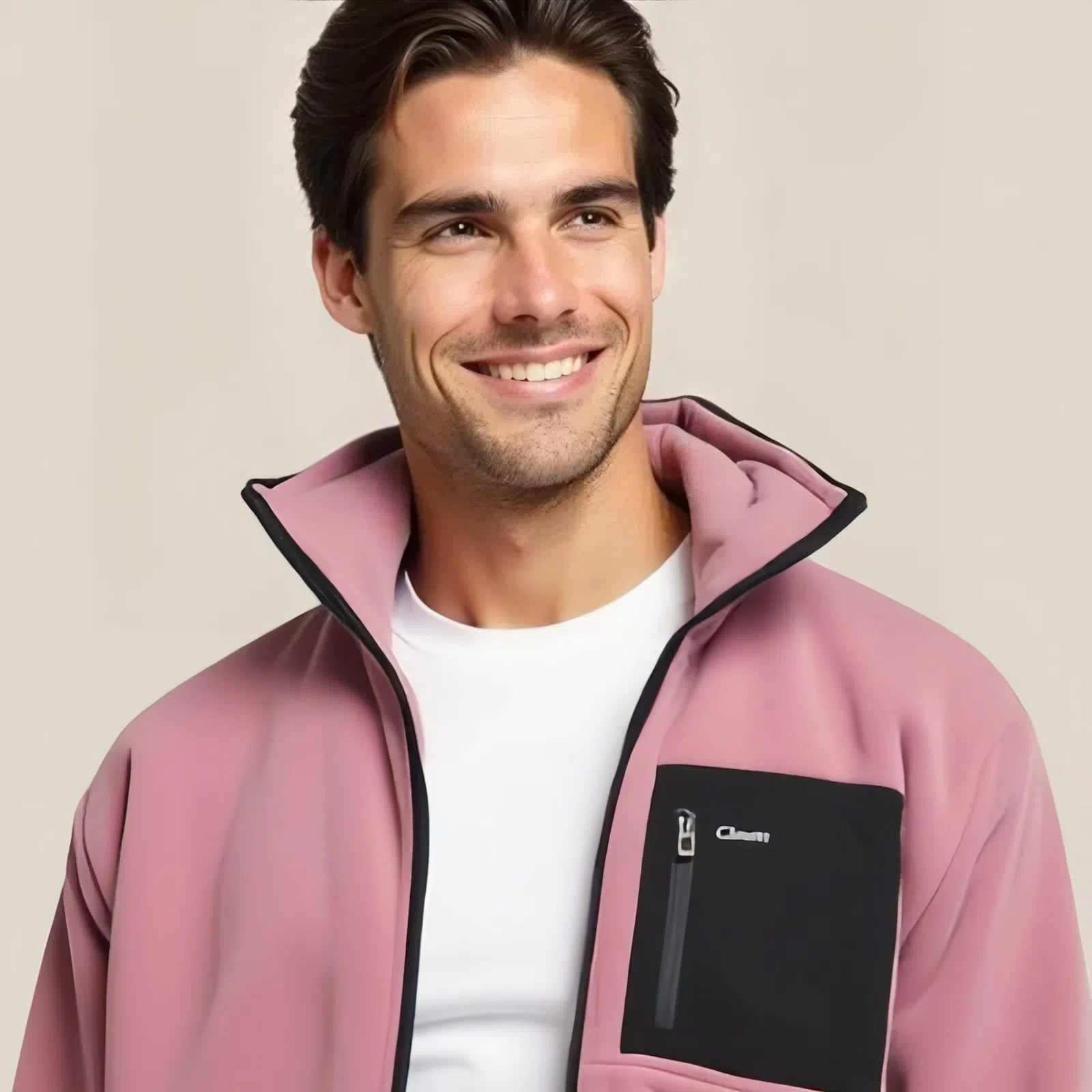 "Pink Summit" Jacket: Masculine Style and Alpine Comfort