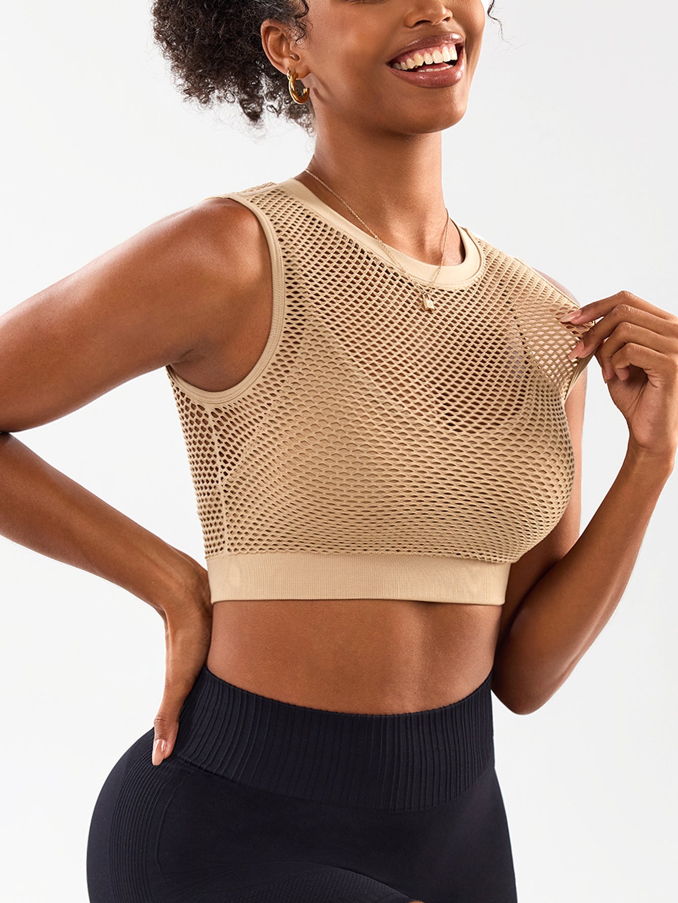 Top Sportivo Seamless con Schiena Scoperta