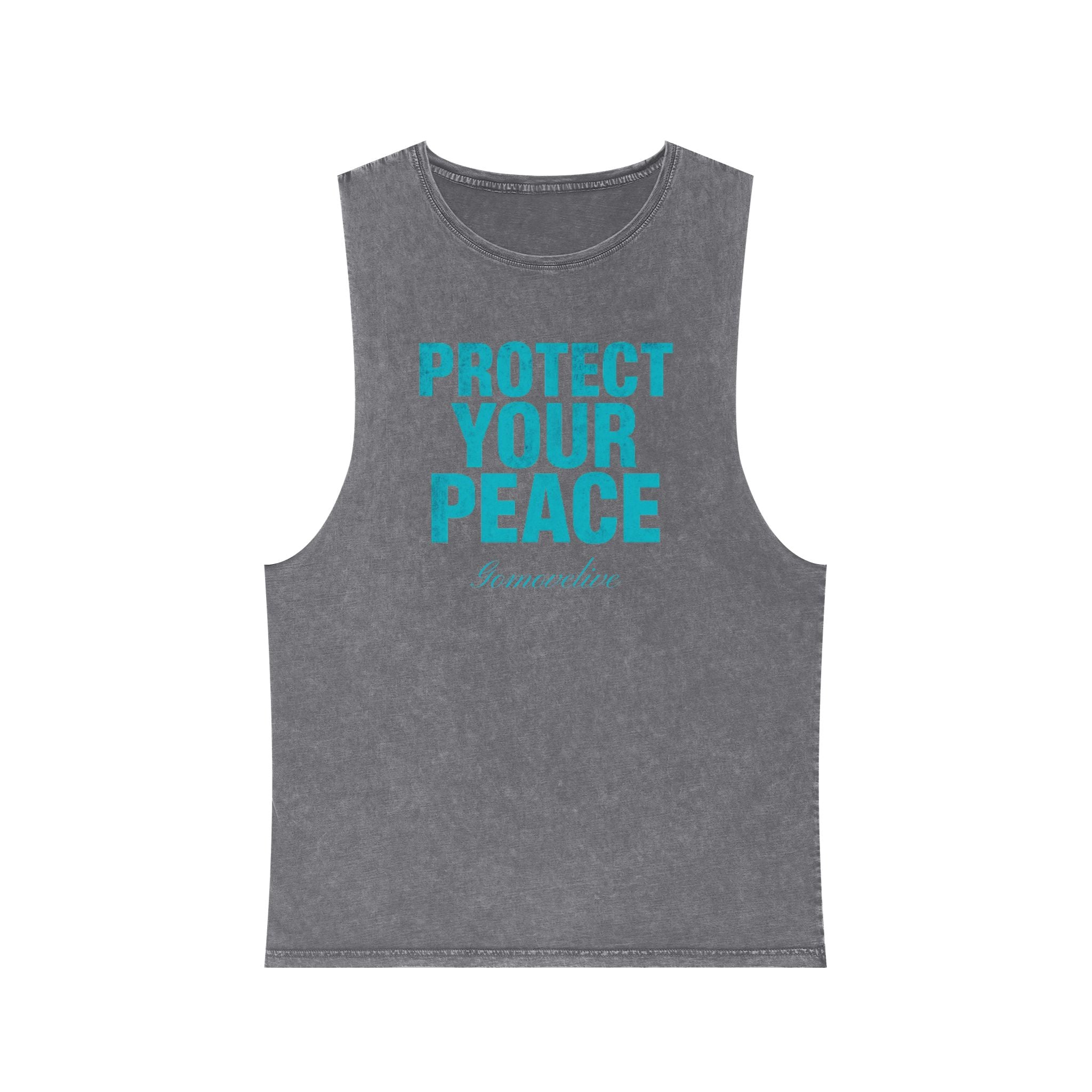 Vibrational Vintage: Unisex “Protect Your Peace” Tank Top