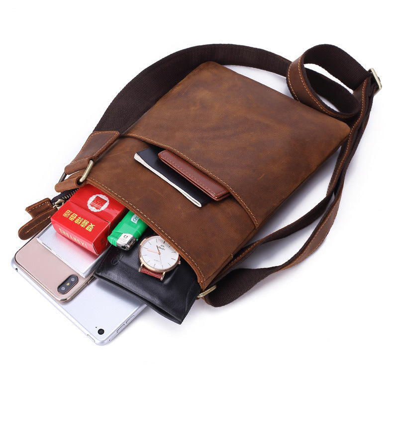 Men's Leather Shoulder Bag - Elegance and Functionality for Urban Style