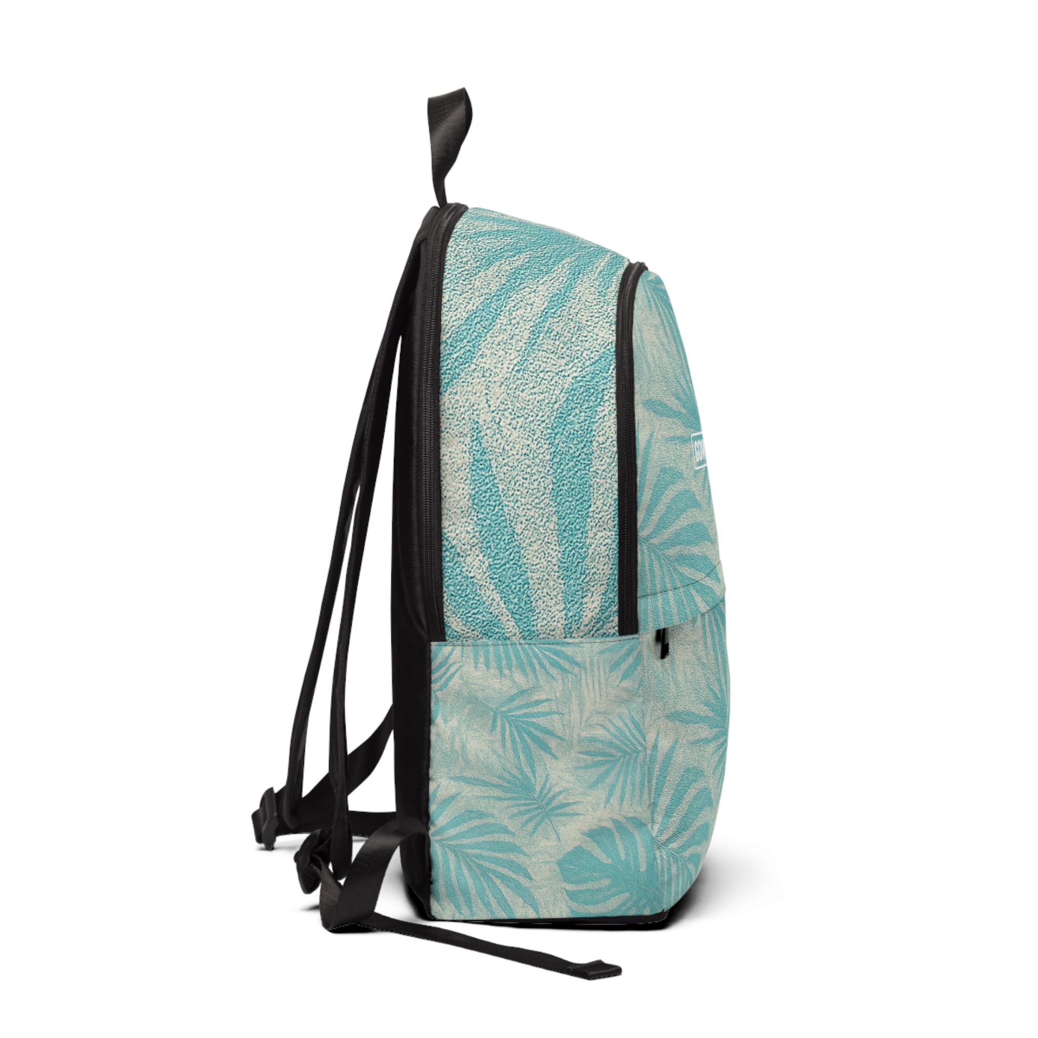 Zaino Unisex con Stampa Foglie Tropicali
