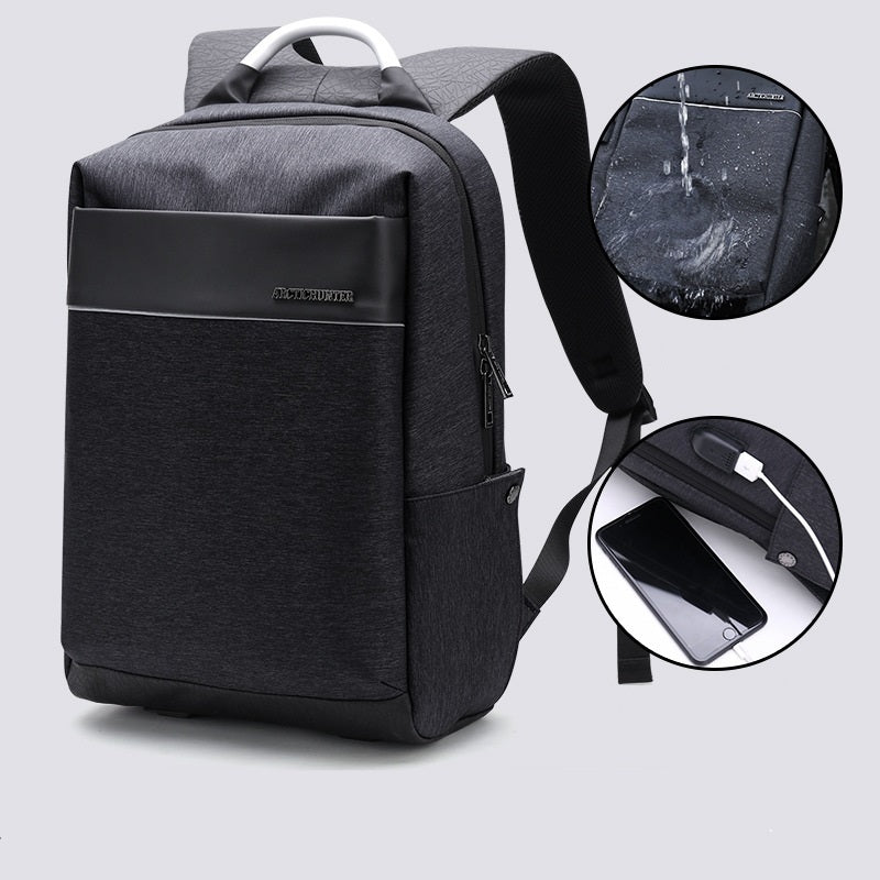 Stylish Men's Laptop Backpack - European Style and Advanced Functionality