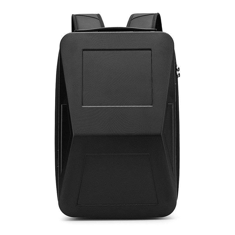 Men's Hard Shell Backpack - Tech Elegance and Total Protection