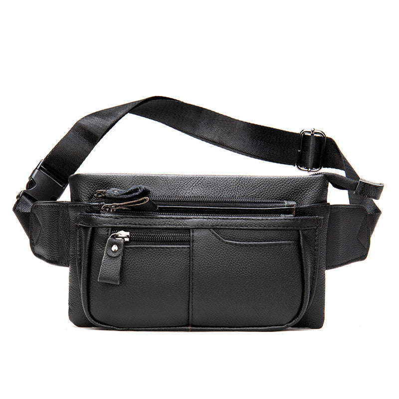 Genuine Leather Sports Shoulder Bag - Timeless Style and Functionality