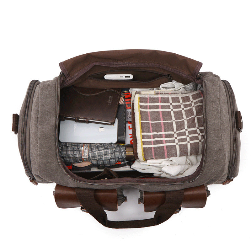 European Style Canvas Travel Bag - Elegance and Functionality on the Go