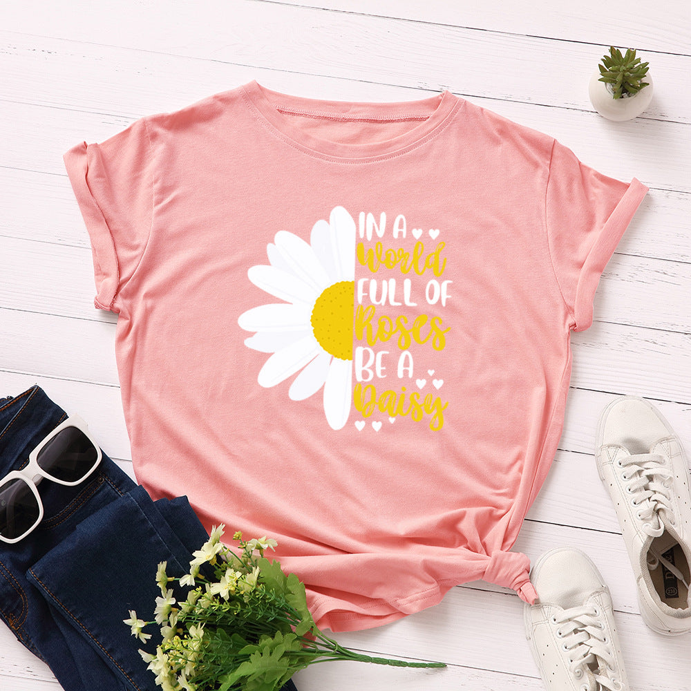 T‑Shirt Donna Loose-Fit a Girocollo: Stile e Libertà
