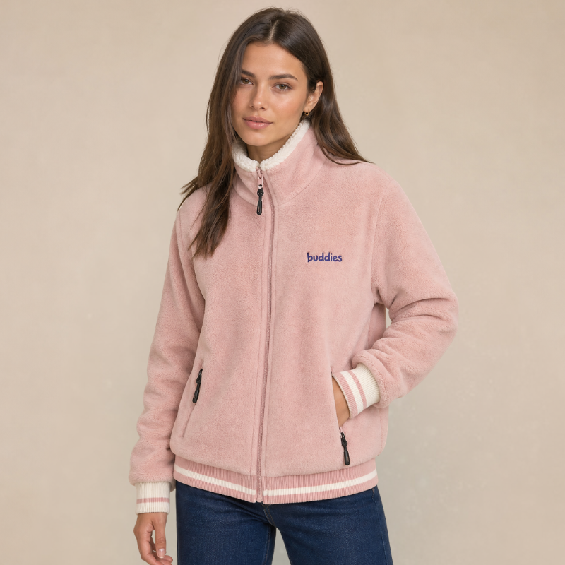 Dual-Tone Embrace Fleece Jacket: Snug Warmth and Distinctive Style