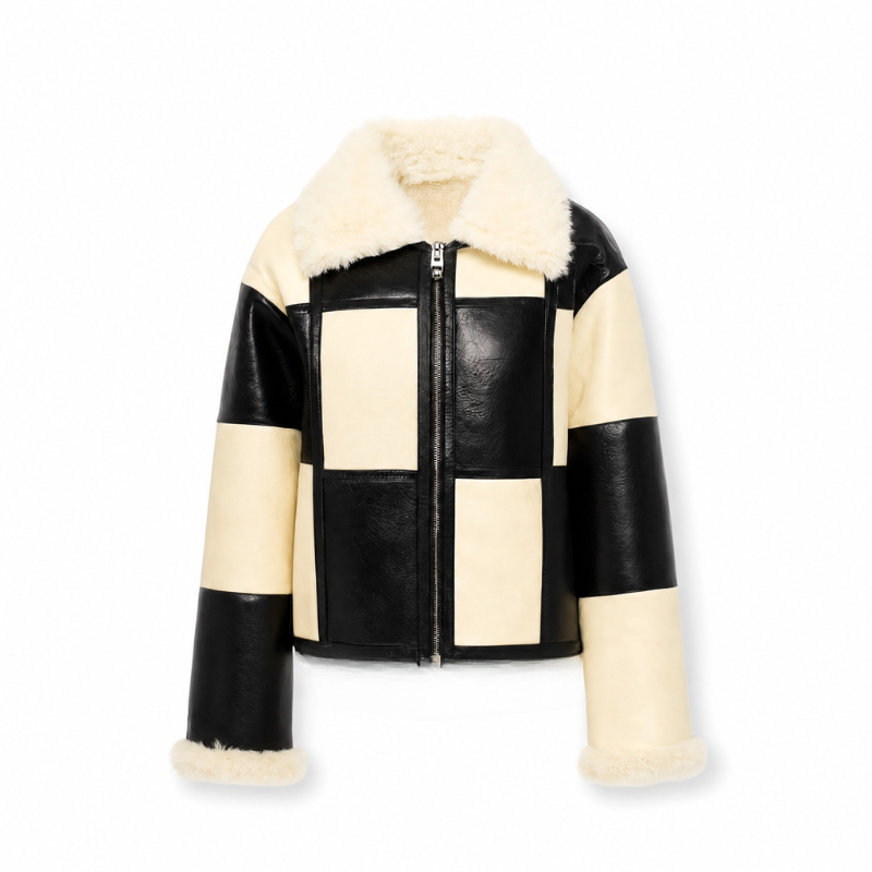 Aviator Couture – Lambskin & Regenerated Cashmere Flight Jacket
