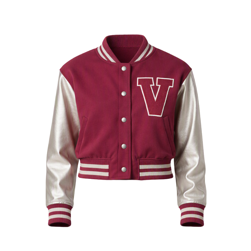 Iconic College Varsity – Women's Jacket in Bordeaux
