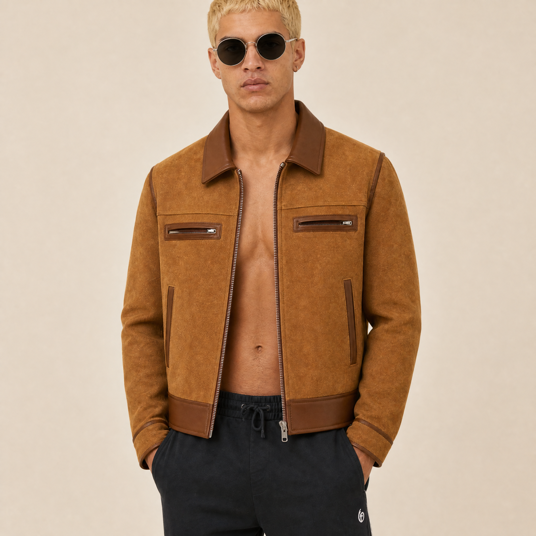 Giacca in Suede e Pelle