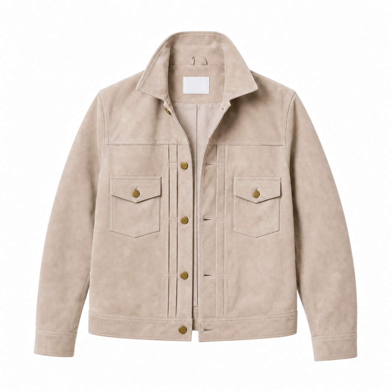Giacca in Suede Beige