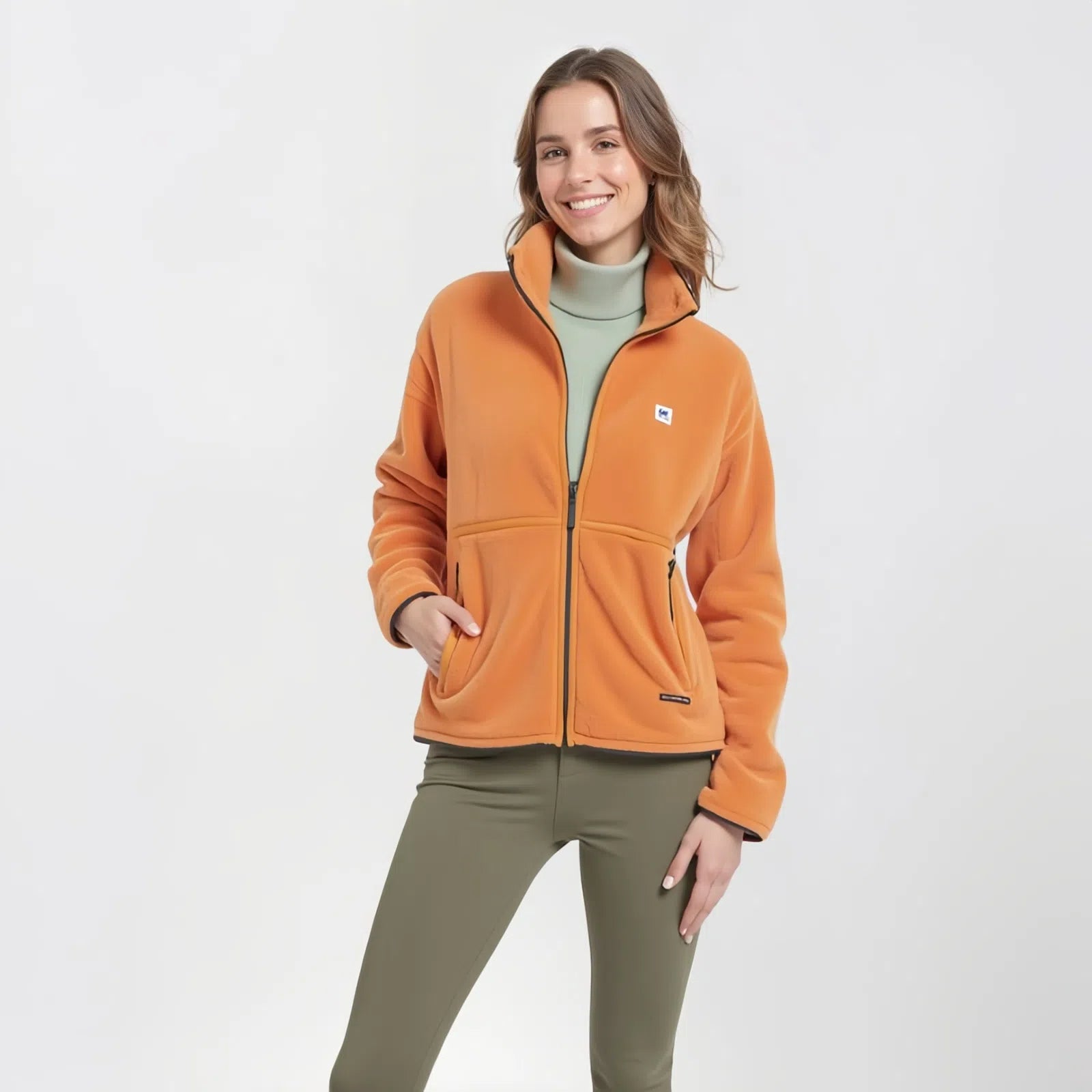 Alpine Orange – Orange Fleece Jacket