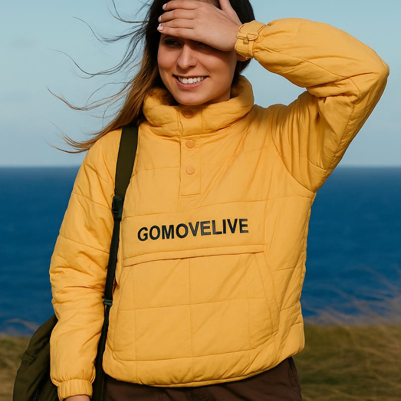 GOMOVELIVE – Giacca Trapuntata Mustard Adventure