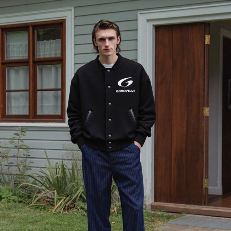 GOMOVELIVE VARSITY JACKET – Potenza minimalista