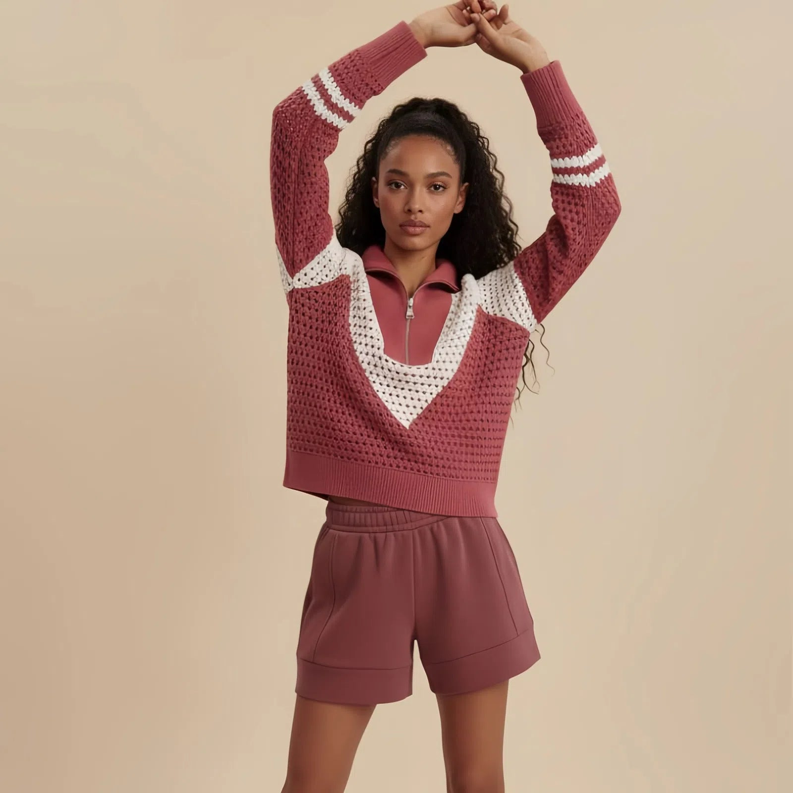 Dinamismo Caldo – Pullover sportivo con mezza zip