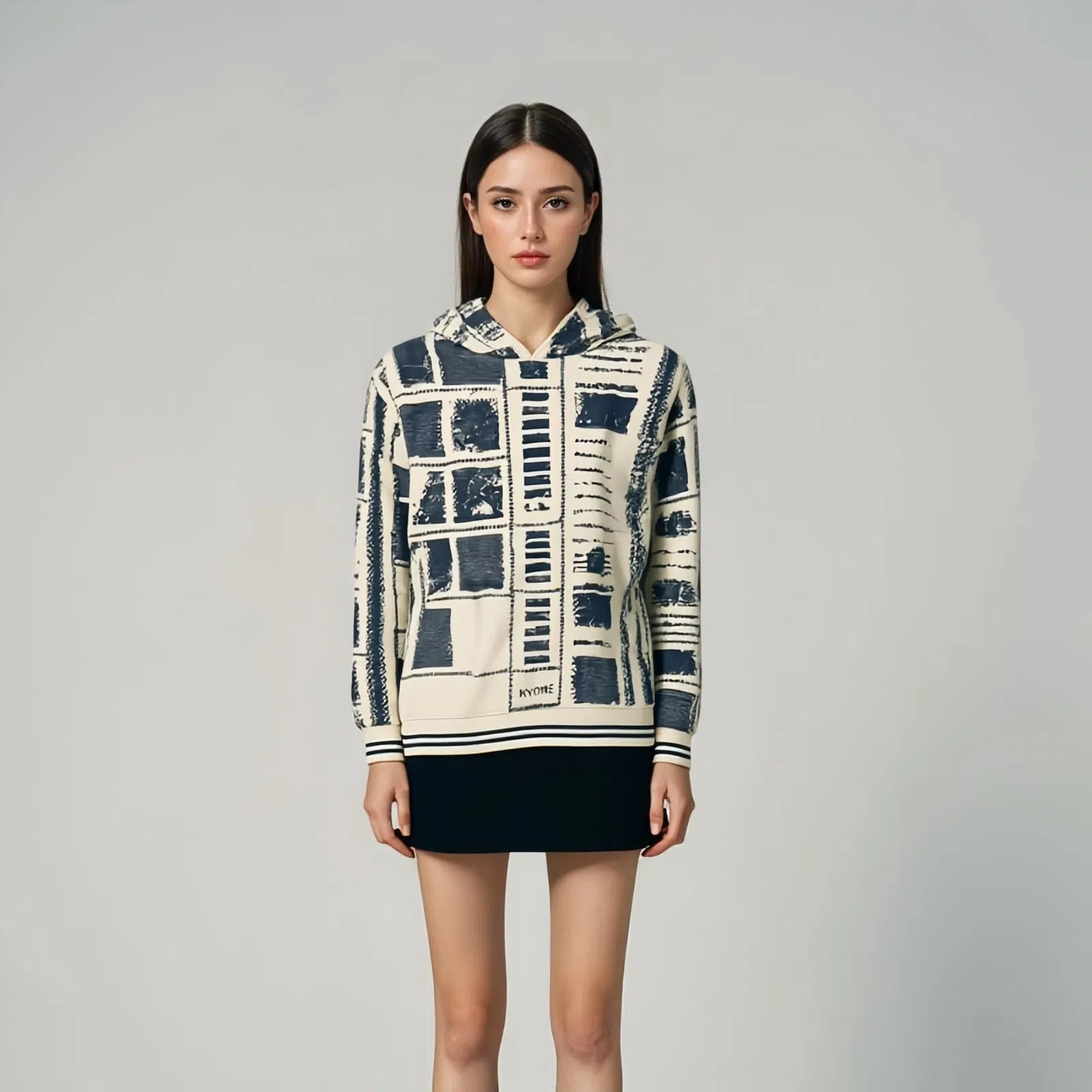 KYORE Grid Hoodie – Arte in movimento