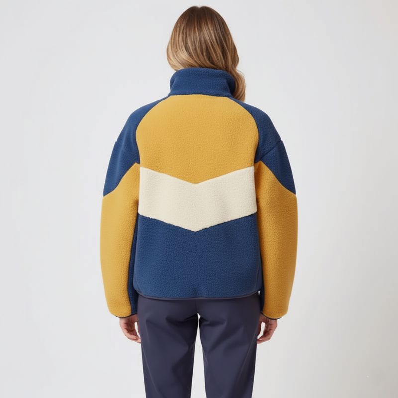 Tricolor Fleece Jacket - Bold Style and Essential Comfort
