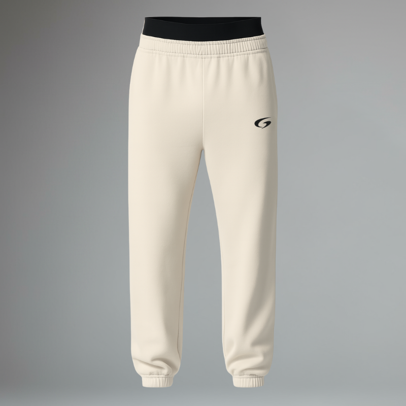 Neutral Pulse – Joggers Minimalisti con Dettaglio a Contrasto