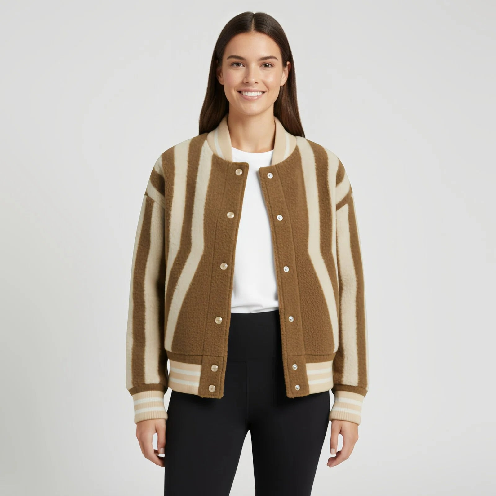 Brown Vision — Bomber Limited Jacquard Zig-Zag