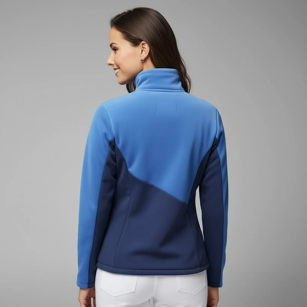 Dark Blue and Electric Blue Fleece Jacket - Distinctive Style and Snug Comfort