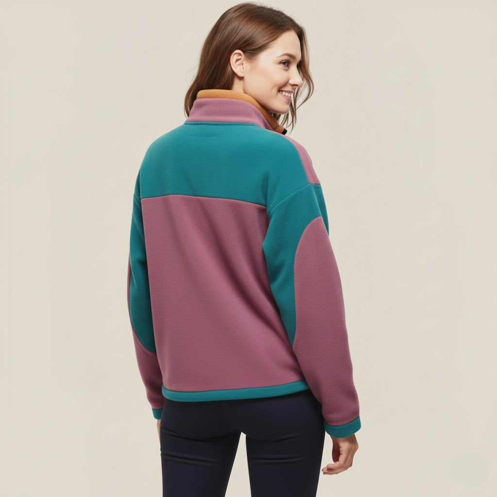 Stand out in the Explorer Color Block Fleece Jacket