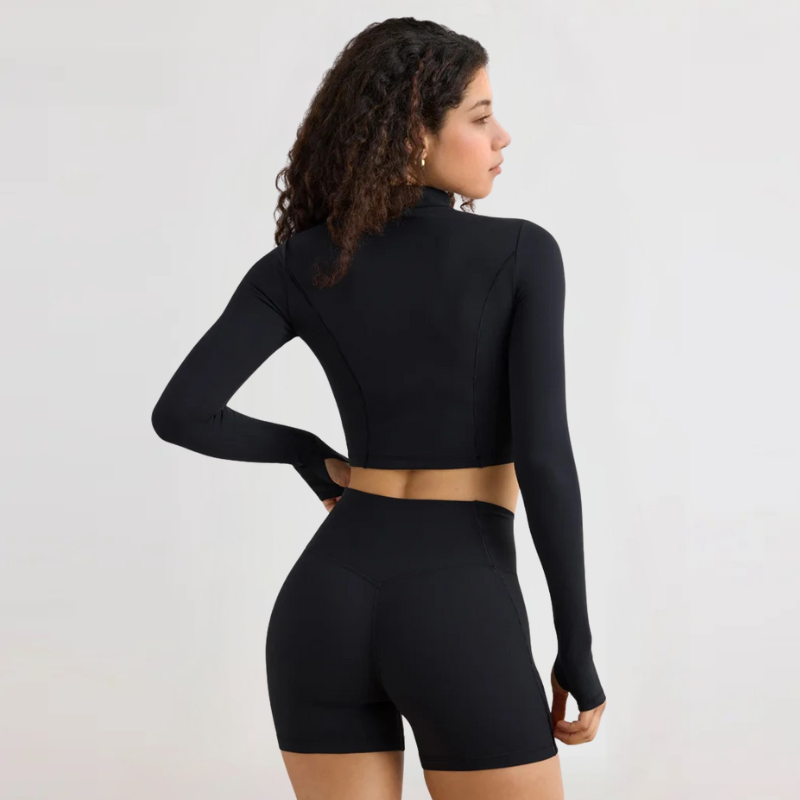 Flow Sculpt — Set Yoga Semi Zip Seamless