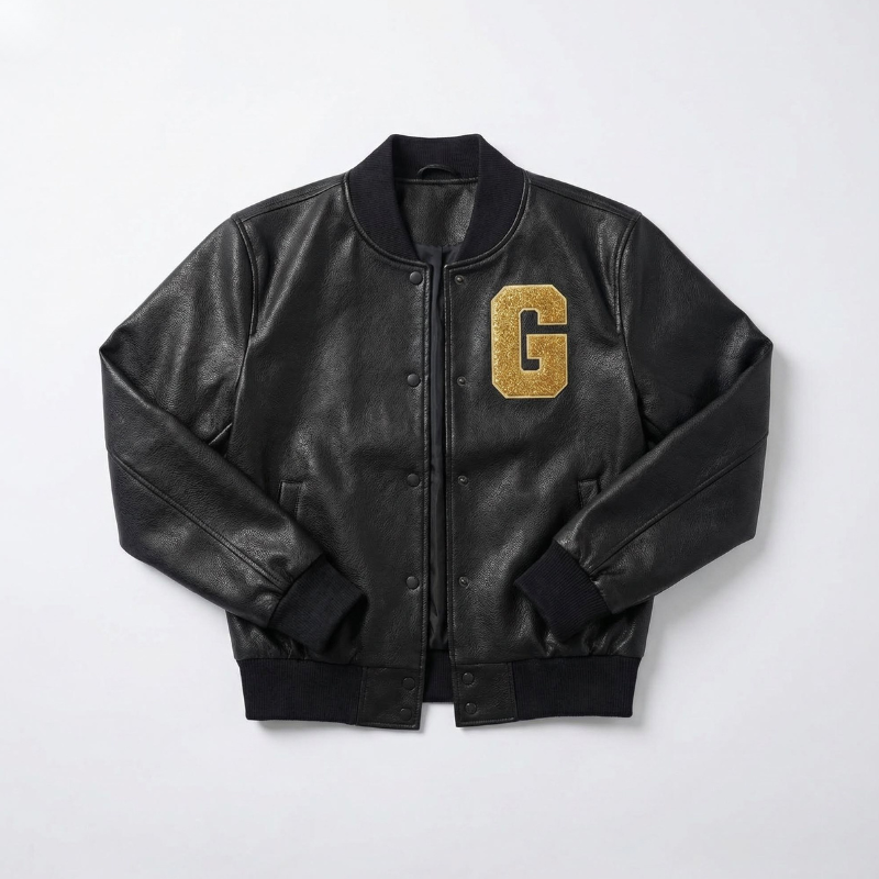 “G-Impact Motion” – Varsity in pelle con taglio sportivo e firma grafica