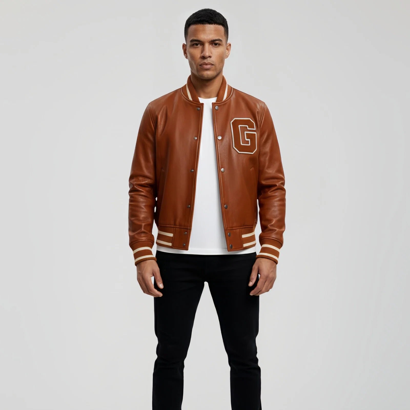 Legacy Flame — Veste universitaire en cuir