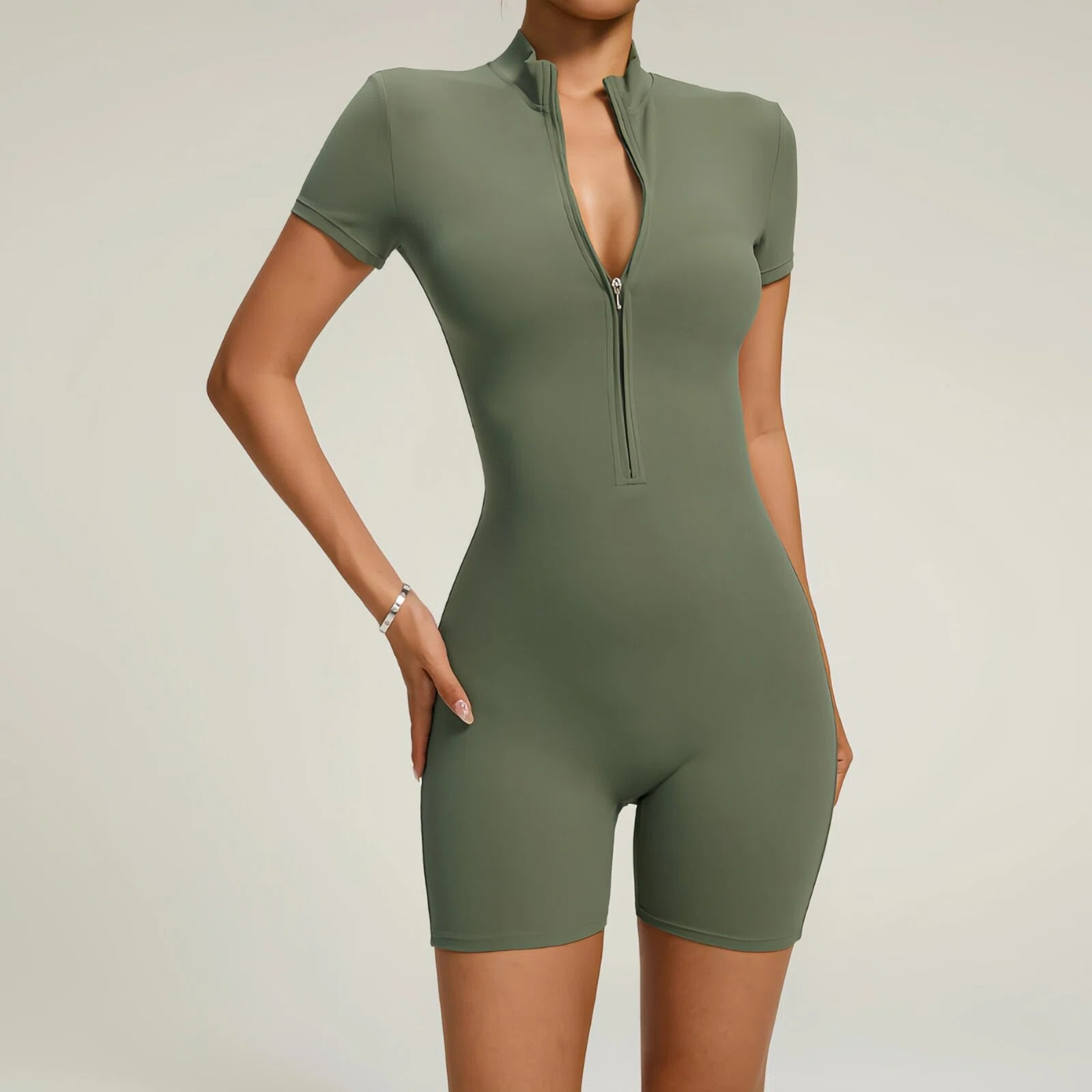 Yoga Jumpsuit con Zip – Stile e Performance in un Solo Capo