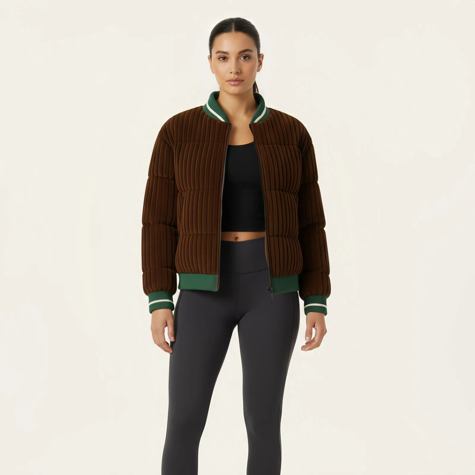 Vertigo Quilted Bomber – Sporty, retro, irresistible