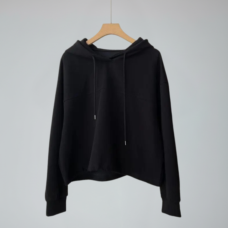 SoftCloud Crop Hoodie – Minimalismo pulito, comfort che respira