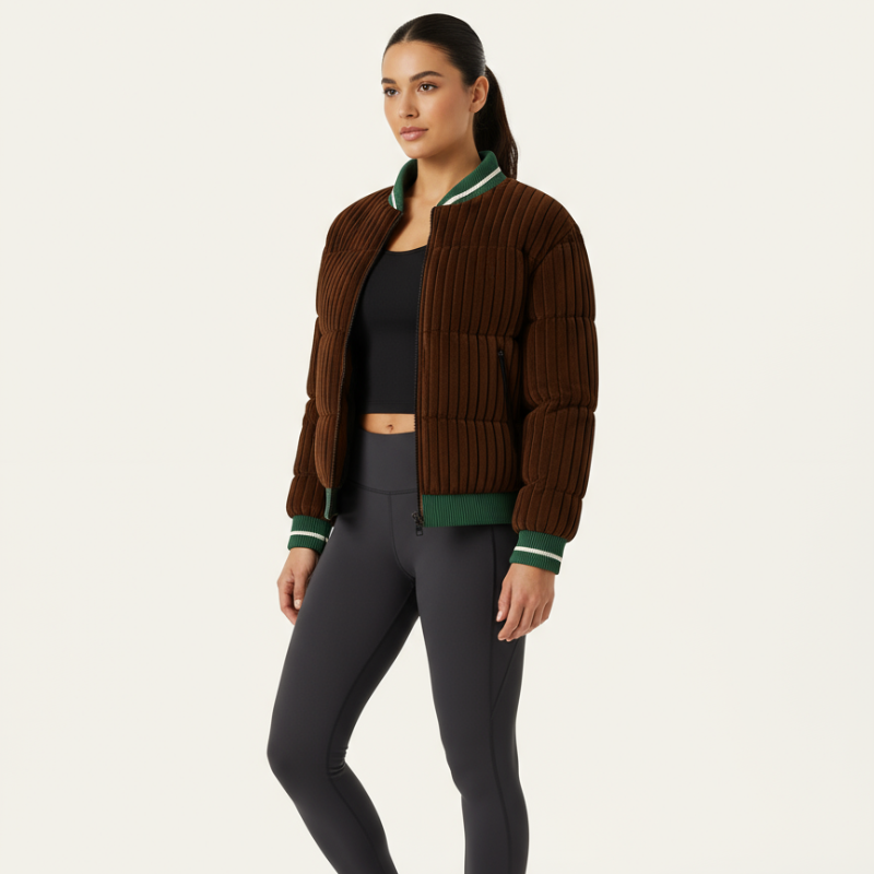 Vertigo Quilted Bomber – Sporty, retro, irresistible