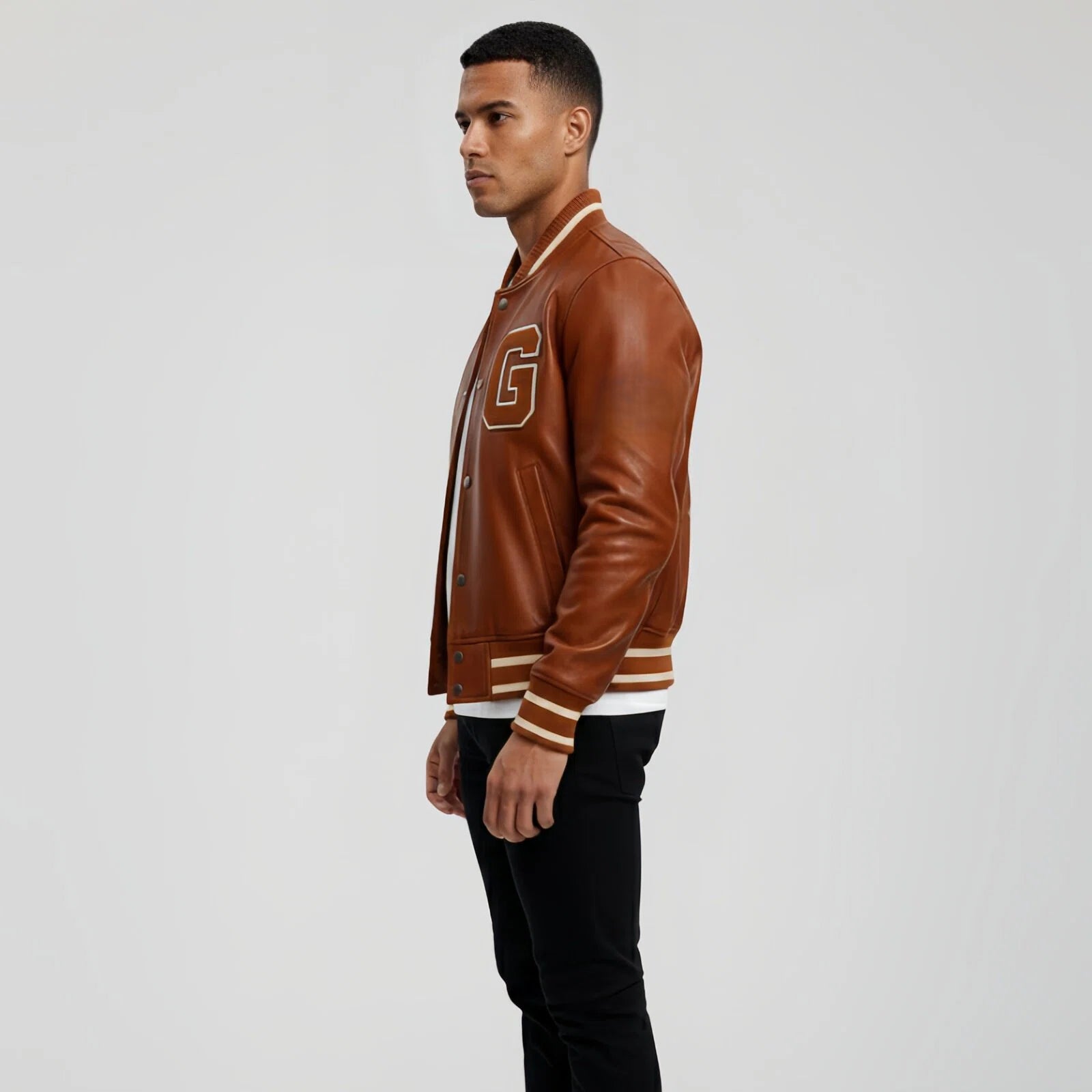 Legacy Flame — Veste universitaire en cuir