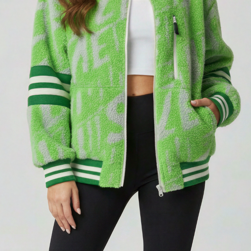 GoMovelive "Electric Lime" Graffiti Sherpa Bomber