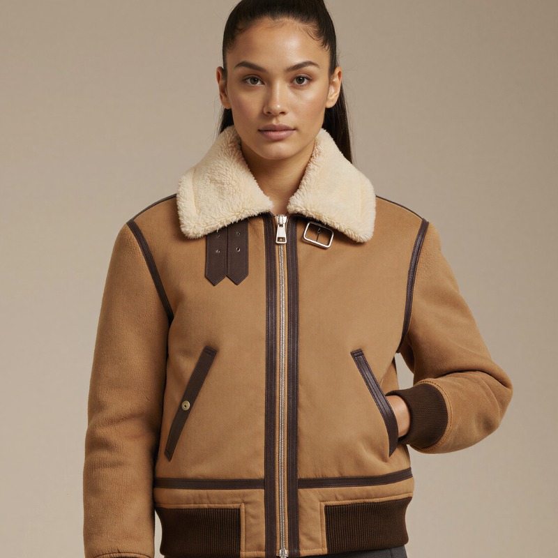 “Terra Loop” – Bomber shearling in pelle